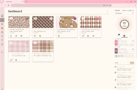 Aesthetic Canvas Student Dashboard
