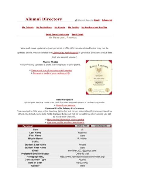 Alumni Directory Maps Search And Custom Lists