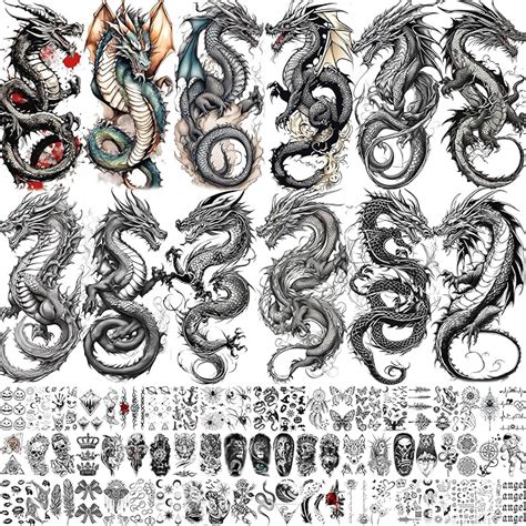 Amazon Com 76 Sheets Realistic Dragon Temporary Tattoos For Men Women Adults Legs Imperial Chinese Loong Half Arm Sleeve Fake Tattoo Stickers 3D Black Halloween Long Lasting Temp Bulk Greek Mythology Tattoo Amazon Com 76 Sheets Realistic Dragon Temporary Tattoos For Men Women Adults Legs Imperial Chinese Loong Half Arm Sleeve Fake Tattoo Stickers 3D Black Halloween Long Lasting Temp Bulk Greek Mythology Tattoo