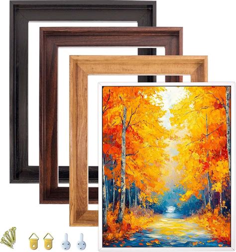 Amazon Com Canvas Floating Frame Floater Frame Wood Look Wall Art Painting Frame For Finished