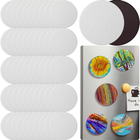 Amazon Com Engrowtic 50 Pcs Magnetic Painting Canvas Panel Magnetic Mini Canvas Boards Magnetic
