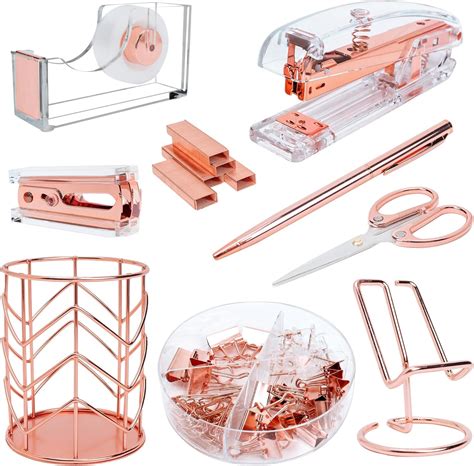 Amazon Com Every Desk Rose Gold Office Supplies And Accessories Rose Gold Desk Accessories