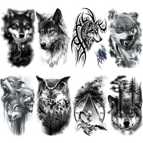Amazon Com Realistic Wolf Tattoo Temporary For Adult Men Large Half Sleeve Black Forest Wolf Fake Tattoo Tribal Adult Teen Women Animal Owl Scorpion Big Temp Tatoo Sticker Arm Chest Body Art Amazon Com Realistic Wolf Tattoo Temporary For Adult Men Large Half Sleeve Black Forest Wolf Fake Tattoo Tribal Adult Teen Women Animal Owl Scorpion Big Temp Tatoo Sticker Arm Chest Body Art