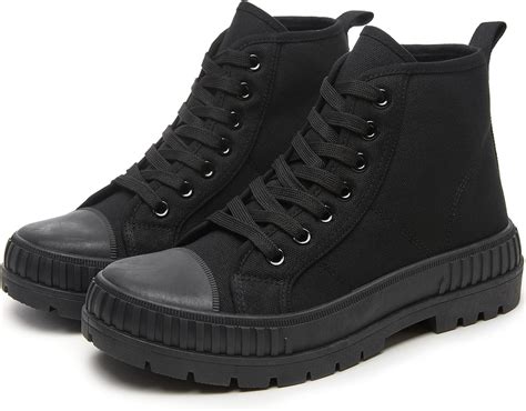 Amazon Com Rominz Women Amp 39 S White Canvas Sneakers Black Casual Non Slip Shoes Lightweight