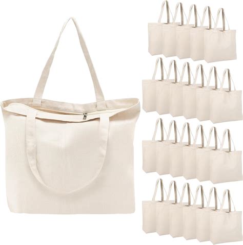 Amazon Com Segarty Canvas Tote Bag With Zipper 12 Pack 16X13 Reusable Canvas Bags For Women Amazon Com Segarty Canvas Tote Bag With Zipper 12 Pack 16X13 Reusable Canvas Bags For Women