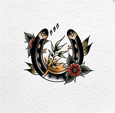 American Traditional Horseshoe Tattoo Printable American Traditional Horseshoe Tattoo Printable