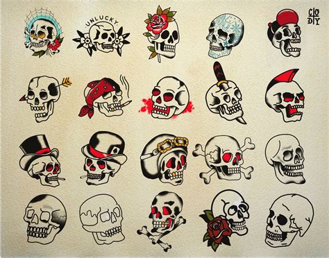 American Traditional Tattoo Flash Skull American Traditional Tattoo Flash Skull