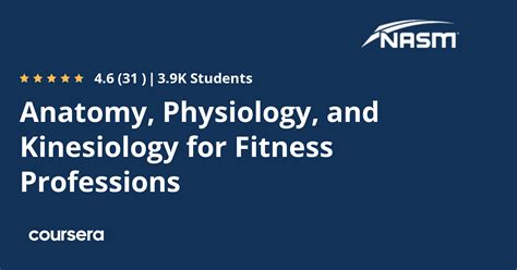 Anatomy Physiology And Kinesiology For Fitness Professions Coursera