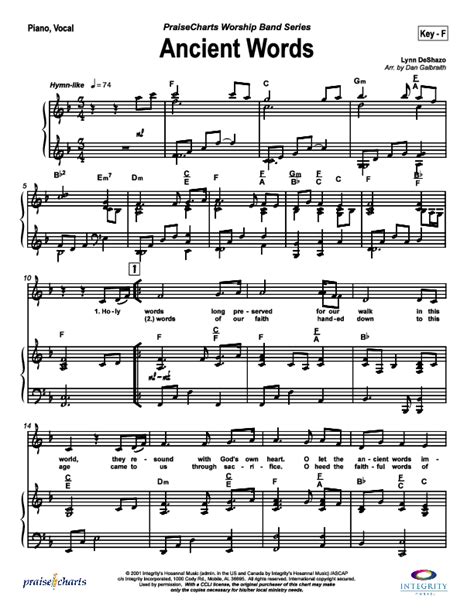 Ancient Words Chords Pdf Michael W Smith Praisecharts