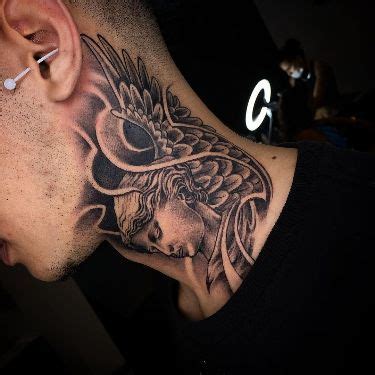 Angel Neck Tattoo Idea