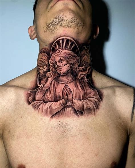 Angel On Neck Tattoo Popular Tattoo Design Ideas