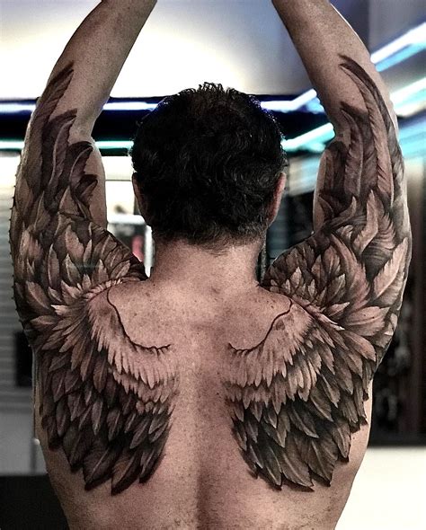 Angel Wings Angel Wings Temporary Tattoo Set Of Wings Tattoo Tattoos For Back Large Angel Wings Tattoos Realistic Wings Tattoo Etsy
