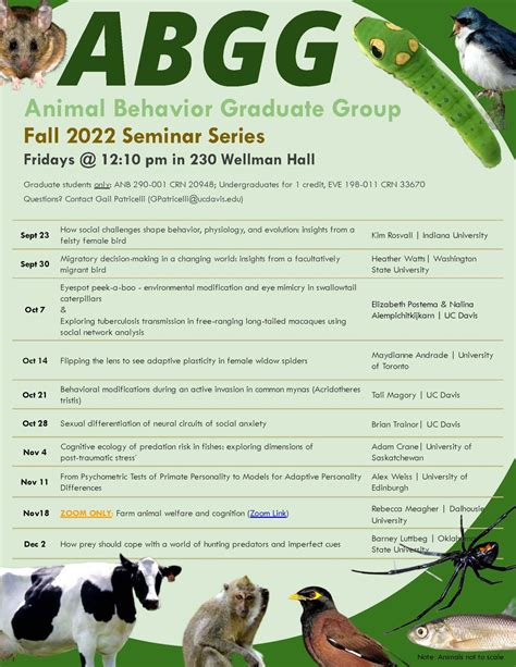 Animal Behavior Seminars Animal Behavior Graduate Group