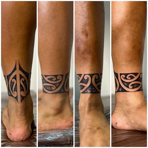 Ankle Kauvae For Men Kauvaetattoo Anklekauvae Anklebandtattoo Polytattoo Polynesiantattoo Bestpolynesiantattoos Freehandtattoo Tribaltattoos Bishoprotary