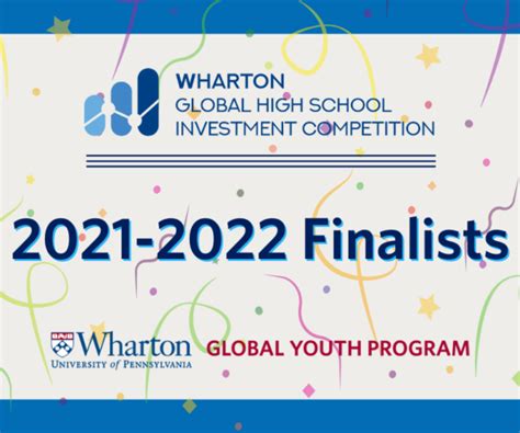 Announcing The Top 10 Teams Advancing To Our 2022 Investment Competition Grand Finale Wharton Global Youth Program Announcing The Top 10 Teams Advancing To Our 2022 Investment Competition Grand Finale Wharton Global Youth Program
