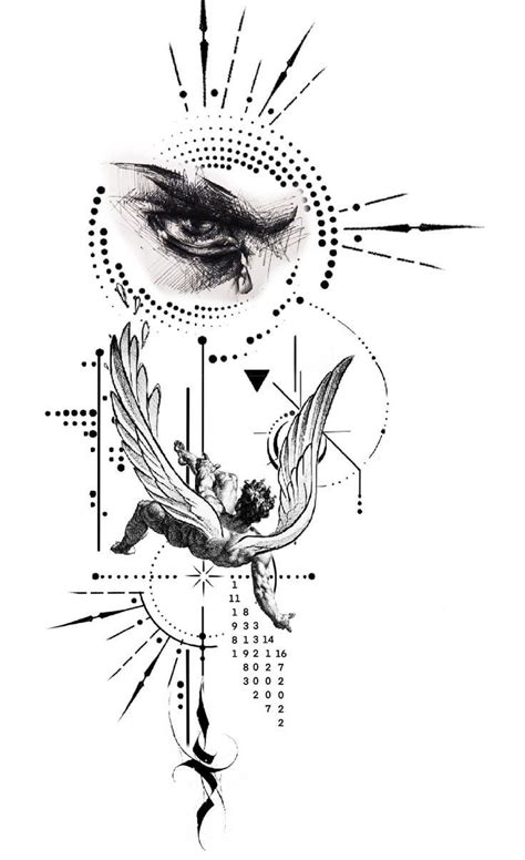 Anybody Knows What The Numbers Under The Fallen Angel Mean Also I Ve Seen Numbers As Such On Other Tattoos Too Is There A Way To Decipher Them R Tattoodesigns