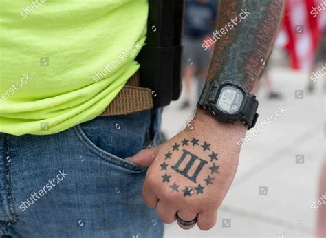 Attendee Three Percenter Tattoo Take Part Editorial Stock Photo Stock Image Shutterstock Editorial Attendee Three Percenter Tattoo Take Part Editorial Stock Photo Stock Image Shutterstock Editorial