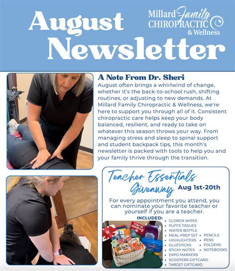 August September Newsletter Performance Chiropractic