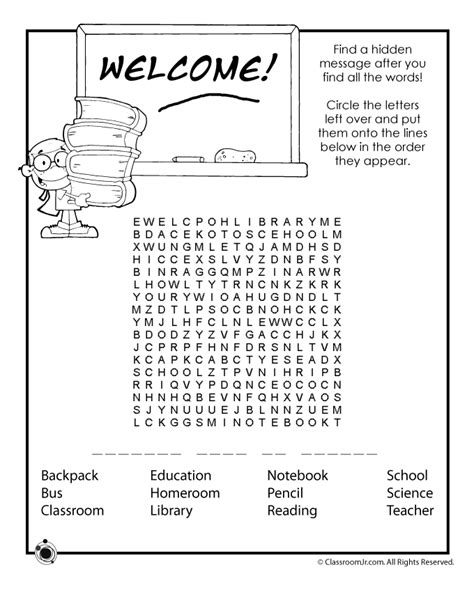 Back To School Worksheets Woo Jr Kids Activities Children S Publishing