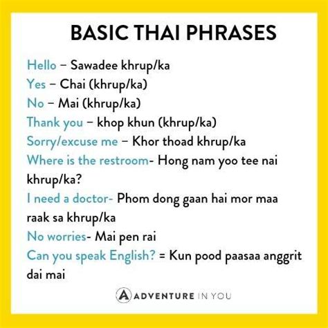 Basic Thai Phrases You Need To Know Updated 2025