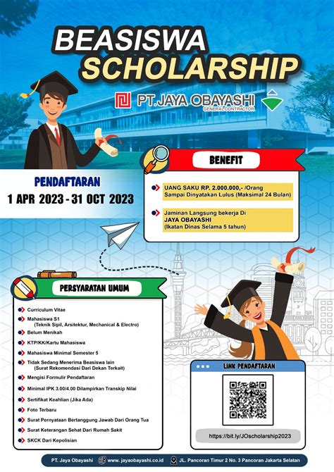 Beasiswa Pt Jaya Obayashi 2023 Fakultas Teknik Undip