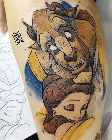 Beauty And The Beast Tattoo Designs