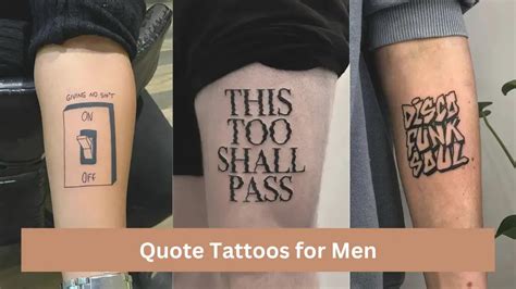 Best 10 Quotes Tattoos For Men Inspiring Quote Ideas And Tips Men Deserve