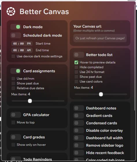 Better Canvas Features Dark Mode Themes Amp Tools Better Canvas Extension Better Canvas Features Dark Mode Themes Amp Tools Better Canvas Extension