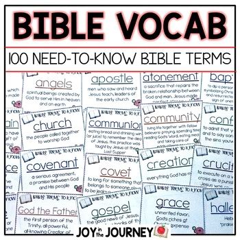 Bible Vocabulary 100 Terms To Know By Joy In The Journey By Jessica Lawler