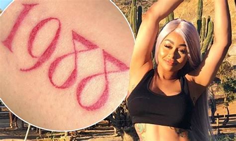 Blac Chyna Unveils New Birth Year Tattoo As She Shows Off Her Heavily Inked Torso In A Crop Top Daily Mail Online