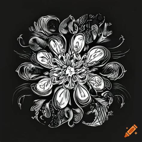 Black Floral Phantom New Design Concept Available To Tattoo Design Can Still Be Altered Adjusted In Detail For More Custom Creation Some Placements Ideas Dead Centre Of The Shin Starting Right