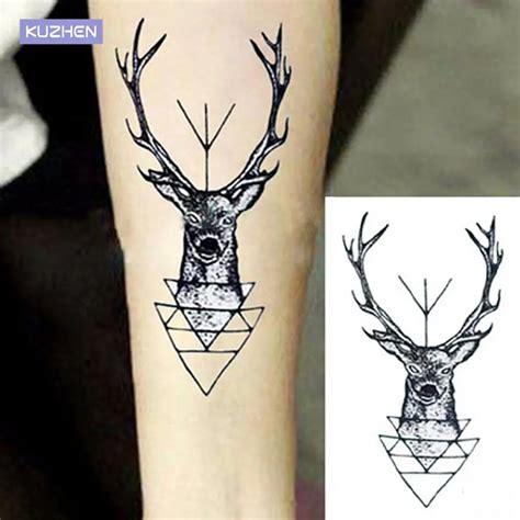 Buy 1Pc Waterproof Temporary Tattoo Sticker Moose Deer Bucks Tattoo Elk Fake Tattoo At Affordable Prices Free Shipping Real Reviews With Photos Joom