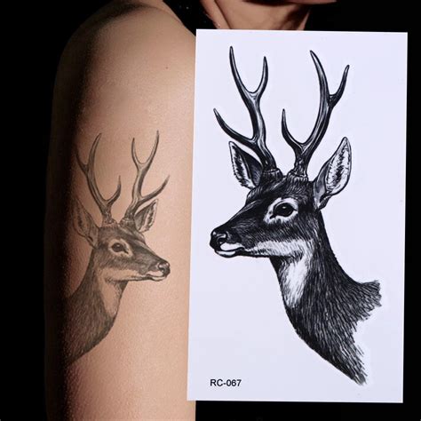 Buy Chic Waterproof Temporary Tattoo Sticker Elk Deer Head Tattoo Bucks Fake Tattoo At Affordable Prices Free Shipping Real Reviews With Photos Joom
