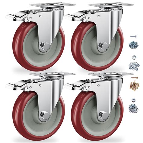 Buy Morices Casters Swivel Caster Wheels Heavy Duty Industrial Plate Castors Iron Core