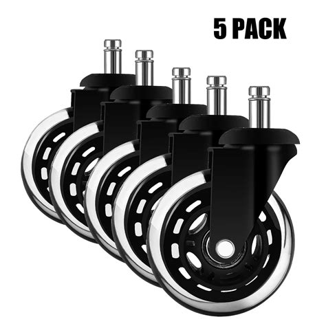 Buy Swivel Caster Wheels Set 5 Pieces 75Mm Office Chair Castors Wheels Replacement Chair Swivel