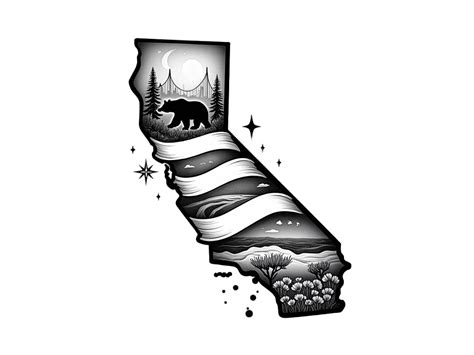 California Tattoo Ideas For Guys Printable