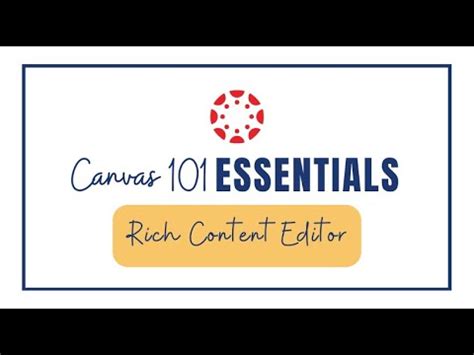Canvas 101 Create An Assignment Advanced Rich Content Editor Youtube