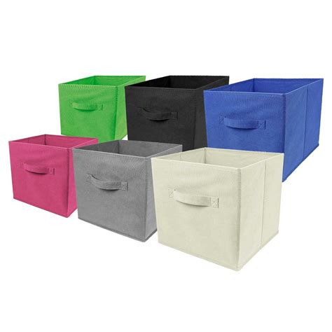 Canvas Storage Bins With Handles Fabric Storage Box Choice Of