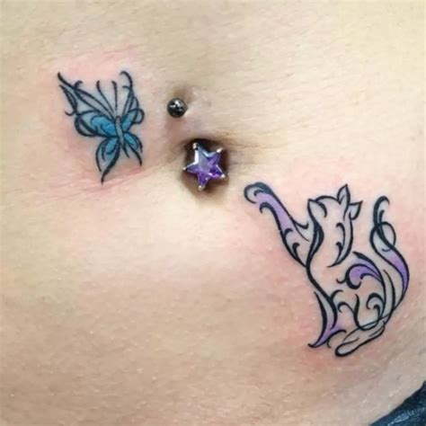 Cat Tattoo On Belly Tattoo Idea Cat Tattoo On Belly Tattoo Idea