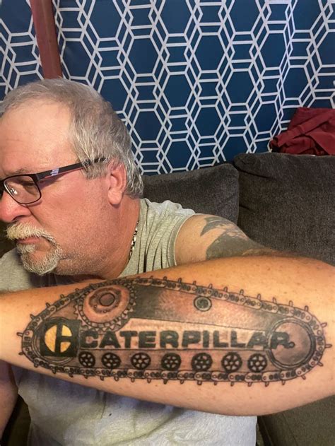 Catipiller Tattoo Caterpillar Tattoo Mechanic Tattoo Flame Tattoos