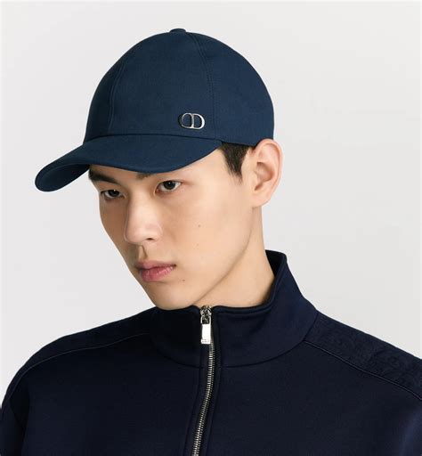 Cd Icon Cap Deep Blue Cotton Canvas Dior