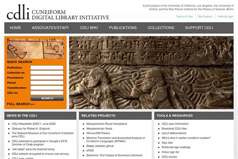 Cdli Cuneiform Digital Library Initiative Digital Library Directory