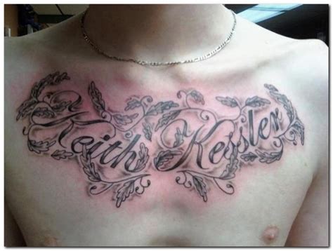 Chest Name Tattoo Ideas