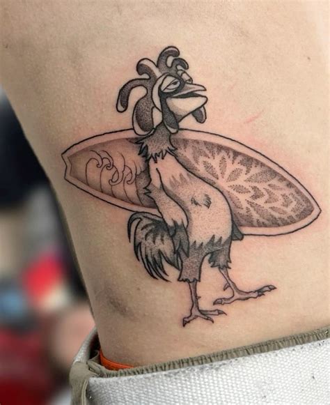Chicken Joe Surfs Up Tattoo
