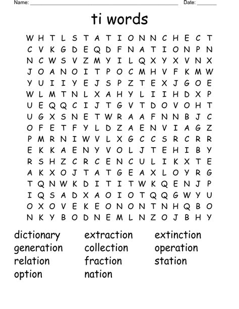 Ci And Ti Words Word Search Wordmint Ci And Ti Words Word Search Wordmint
