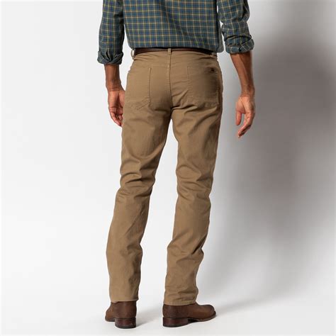Classic Fit Pinpoint Canvas Five Pocket Khaki