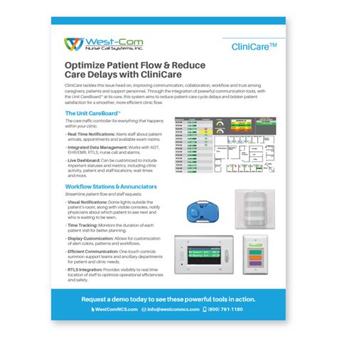 Clinicare Clinic Flow Solutions West Com Nurse Call Systems Clinicare Clinic Flow Solutions West Com Nurse Call Systems