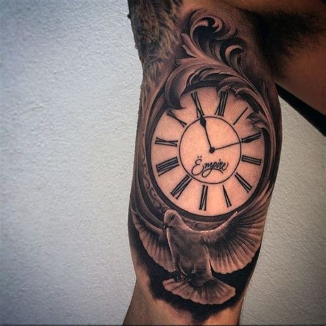 Clock Tattoo Inside Bicep At Darcy Simoi Blog