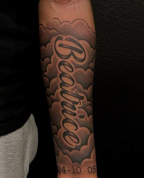 Cloud Tattoos With Names Bronctattooaus Com