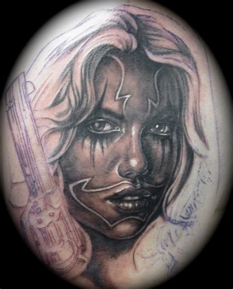 Clown Face Cholo Design By Christabel Nolan Ldf Tattoo Marrickville Clowngirltattoo